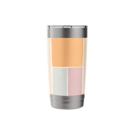 Minimalist Retro Pastel Checkered Design Stainless Steel Insulated Tumbler