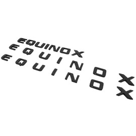17-24 3pcs Equinox Door & Liftgate Letter 3D Badge Emblem Nameplate Logo Replacement for Equinox (Matte Black)