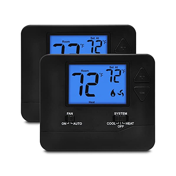 2 Pack - ELECTECK Digital Thermostat with Large LCD Display,