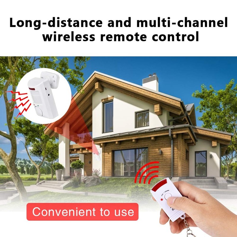 105dB Wireless Alarm System Infrared Motion Detector Home Security Wall