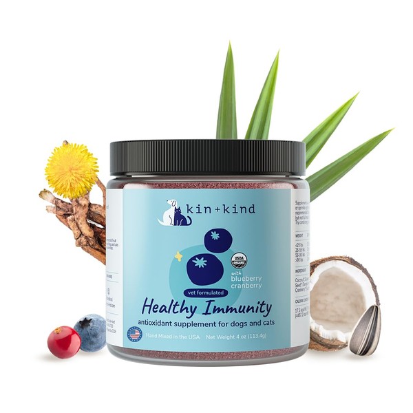 kin+kind Natural Cranberry Supplement Powder for Dogs and Cats -