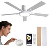 Ceiling Fans with Lights, Flush Mount Ceiling Fan with Remote/APP/Offline