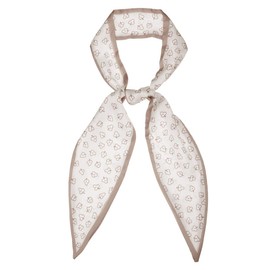 Allegra K Neckerchief Ribbon Scarf, Polka Dots, Thin Belt, Hair Ornament, Bag Decoration, Long, Women's, khaki leaves