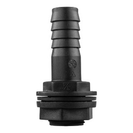 Water butt/rain barrel/water storage tank barbed hosetail for overflow/outlet,1/2"-2" options (3/4")