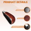 VKGUG Black Leather Walnut Wood Gear Shift Knob Shifter Compatible