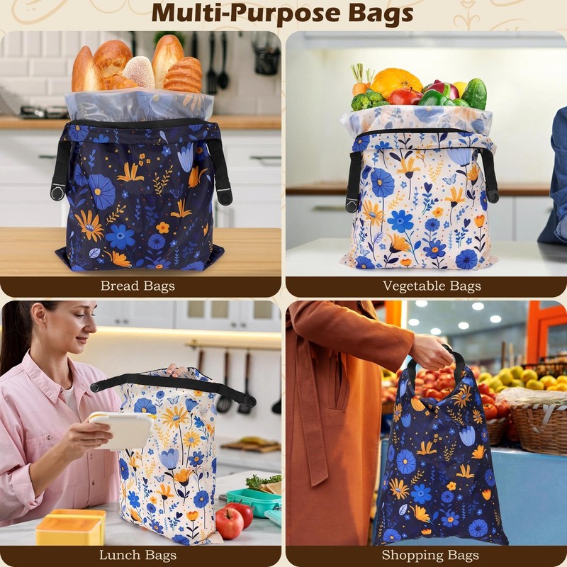 Revahope 2 Pack Reusable Bread Bags for Homemade Bread, 17"×13"