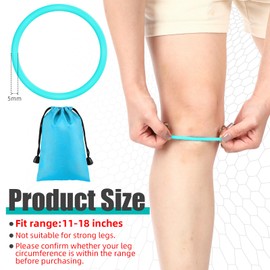 Foilswirl 2 Pcs Silicone Patella Knee Band for Basketball Patella Tendon Support Knee Pain Running Tendon Brace Support Strap (Light Blue,M)