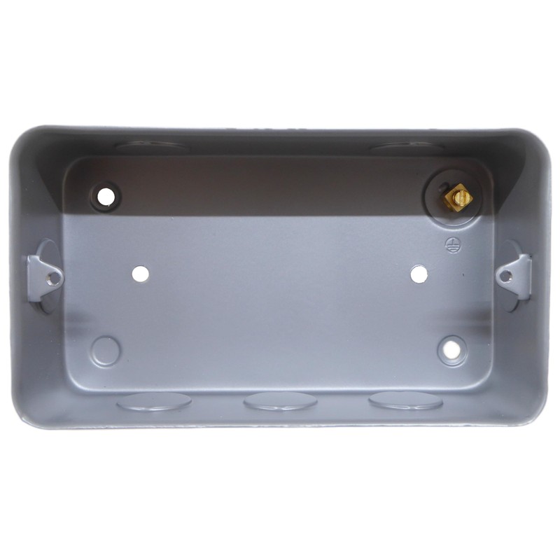 Metal Clad Double Pole Socket 2 Gang 13A Switched with