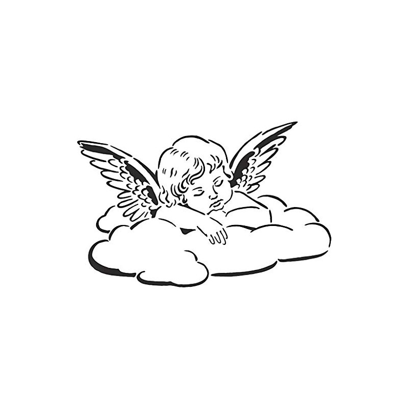 Viva Decor A4 Universal Stencil - Angel on Cloud #2105