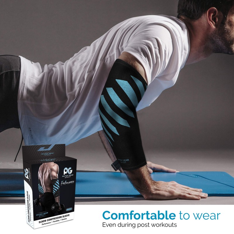Physix Gear Workout Elbow Sleeves - Elbow Sleeves Compression for