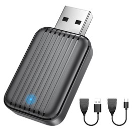 Aileway Android Auto Wireless Adapter UK, 2 IN 1 Android Auto Wireless Adapter 2025 Upgraded, Convert Wired Android Auto/CarPlay to Wireless, Compatible with IOS 10+, Android 11+, for Cars from 2016