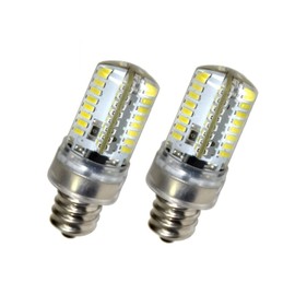 HQRP 2-Pack E12 Candelabra Base LED Bulb Warm White AC 110V Works with Whirlpool 22002263 Refrigerator/Dryer Light Bulb Replacement