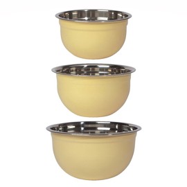 Now Designs Stainless Steel Mixing Bowls (Set of 3) | Matte Sunrise