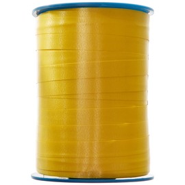 PRÄSENT C.E. Pattberg America Gift Curling Ribbon Yellow, 273 Yards of balloonribbon for Gift Wrapping, Accessories for Decoration & Handicrafts, Decoration Ribbon for Presents, 10mm - 250m