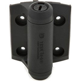 National Hardware N346-206 Truclose Narrow Spring Hinges Black Polymer 2 Pack