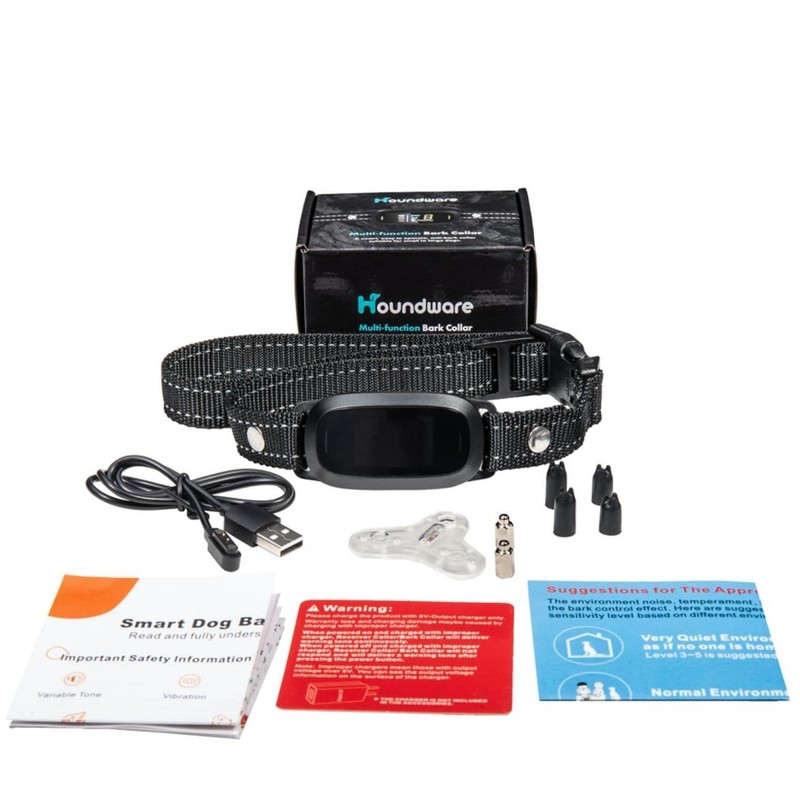 [New] Houndware Multi-Functional Dog Anti Bark Collar with Vibration& Static,