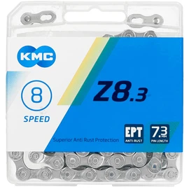 KMC Z8.3 EPT 8 Speed Chain, Dark Silver, 114 Link