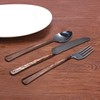 Bold & Divine Ridge Copper Designed 4pcs Flatware Cutlery Set