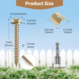90&200Pcs Fence Staples, Fence Nails for Wire Fence and Softwoods, Reusable Fence Fasteners with Wire Fixer Hold, Installed Quickly Fence Screws with Cordless Drill (200PCS)