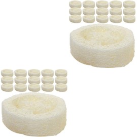 Set de 40 Esponjas de Lufa Natural para Ducha Exfoliante Corporal Beige