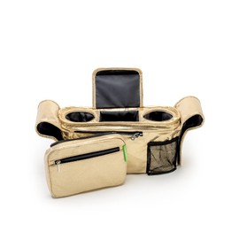 Ethan & Emma Universal Stroller Organizer. Elevate Your Experience w/Insulated Cup Holders, Diaper Storage, Secure Straps, Detachable Bag, Pockets for Phone, Keys, Toys. Smart Parents