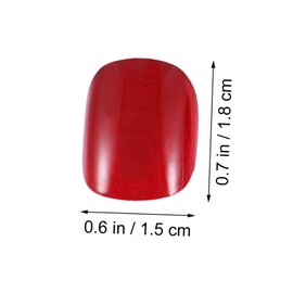 Healeved 72pcs Nail Patch Women Fake Nails False Nail Black Press on Nails Gothic Nails Artificial Nail Tips False Nails Tips Christmas Fake Nails Toe Nails False Plastic Red