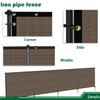 Goleray 5'Hx12'W Outdoor Freestanding Privacy Screen Fence Panels with Iron