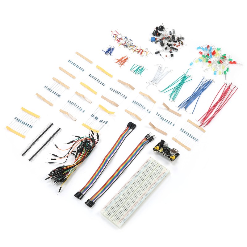 DIY Electronic Component Kit Jump Line Breadboard Ceramic Capacitor Resistor