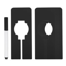 PATIKIL Clothes Dividers for Hanging Clothes, 12 Pack Rectangle Clothing Rack Dividers Blank Labels Sorting Separator with Marker Pen for Closet, Black