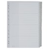 Leitz 12780000 Plastic Index Blank A4 Polypropylene - Grey, 20