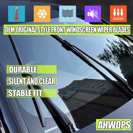 AHWOPS 3 Wiper Front and Rear Wiper Blades for 2018-2023 GMC Terrain, OE Original Style (24″/18″ Front/12″ Rear) For My Car