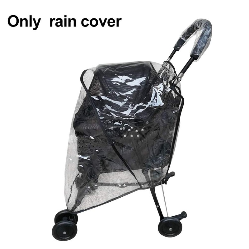 Anwangda Dog Stroller Cover Clear, Magic Sticker Foldable Waterproof Carrier,