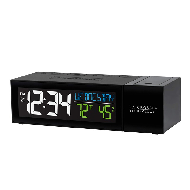 La Crosse Technology 616-1950-INT Pop-Up Bar Projection Alarm Clock with