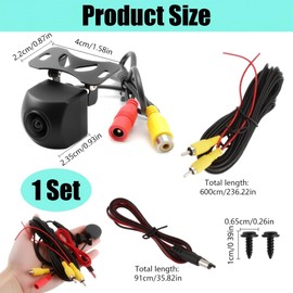 Car Backup Camera, 720P Reverse Camera with HD Night Vision IP68 Waterproof Car Cameras Front/Rear View 170 Degrees Wide Viewing Angle for Cars Trucks Vans SUVs RVs Caravan Bus and More