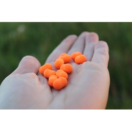 Tandem Baits Method Feeder Fluo Pop-Up Micro Chunks Squid Orange, Carp Pop-Ups Dumbells, Carp Fishing, Bait for Large Fish Fishing, Carp Accessories for Professionals, Hobby Anglers, 20 g