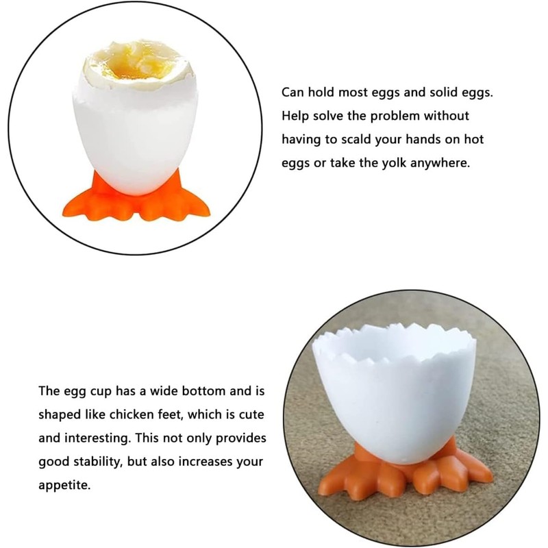LATRAT Egg Cup Egg Opener Set, 6 Pieces Egg Stand
