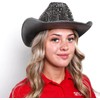 Toyland® 36cm (14") Black Luxury Rhinestone Cowboy Hat with Iridescent