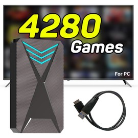Retro Gaming Console 2T Hard Drive with 4280 Retro Games, 2T HDD Emulator Console Video Game Console, 18 Emulators Plug and Play, Compatible with PC, Free Game System, Gaming Gifts