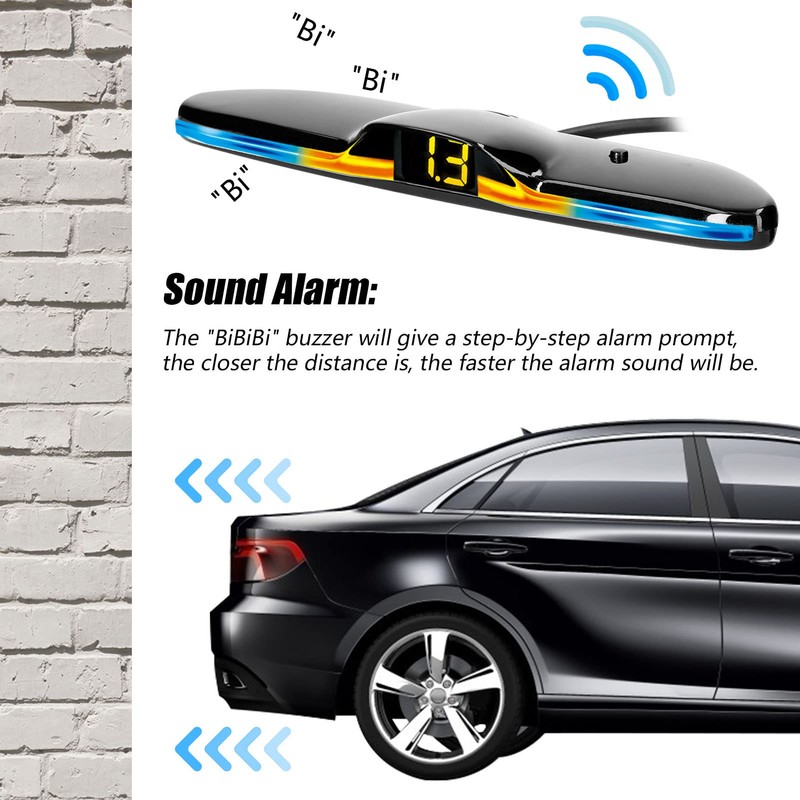 Shkalacar Parking Sensor Parking Aid Reversing Radar System with 4