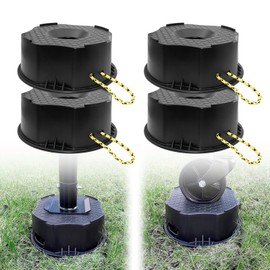 RV Trailer Jack Block 4 Pack, RV Leveling Blocks for Jacks,Camper Stabilizer Blocks for Travel Trailer for Any Tongue Jack, Post, Foot, 5th Wheels