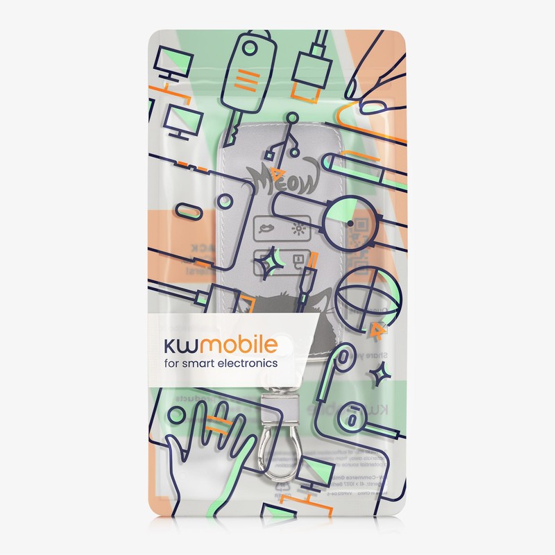 kwmobile Car Key Case Compatible with Renault 4-Button Smartkey Car