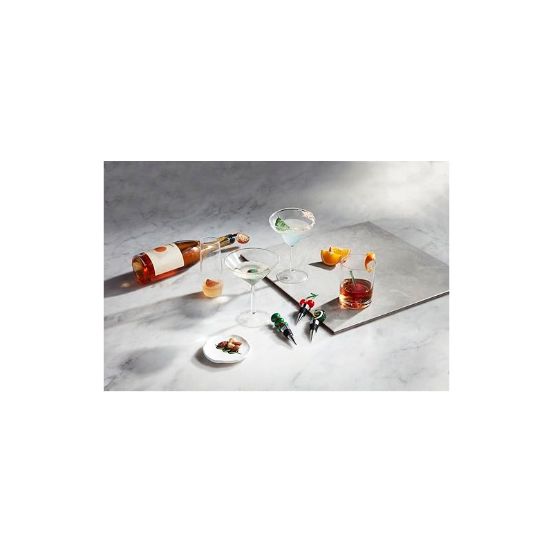 Mud Pie 5 1/2 oz Figural Icon Marg Glass, Clear