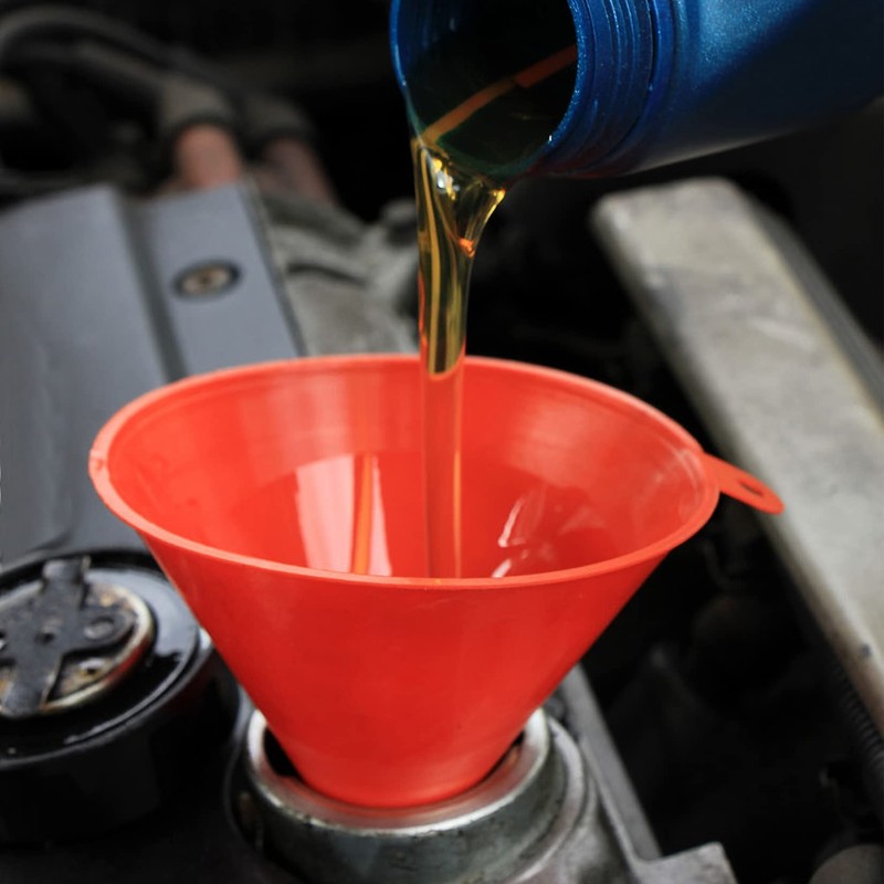 6 Pcs Plastic Funnel Set, Long Mouth Automotive Funnel in