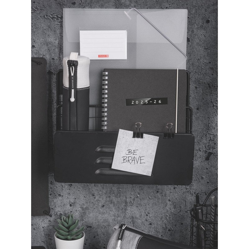 BRUNNEN School Calendar '25/'26 "Monochrome" | A6, Cardboard