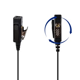 HYSHIKRA Walkie Talkie Radio Earpiece, D-Shape, PTT with Microphone, Multi Pin Headset Compatible for Motorola DP3400, DP3600, DP3401, DP3601, DP4400, DP4600, DP4601, DP4800, DP4801 2 Way Radio