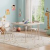 IDEALHOUSE 3 Piece Folding Kids Table and Chairs Set, Children