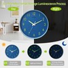 MEIRED Night Light Wall Clock 12 Inch Silent Non Ticking