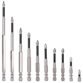 CSOOM 10PC High Magnetic Screwdriver Drill Bit Set, Strong Magnetic Durable Screwdriver Drill Bit Set, Non-Slip Magnetic Electric Screwdriver Set