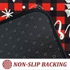 Red Buffalo Plaid Snowflake Christmas Kitchen Rugs and Mats Set