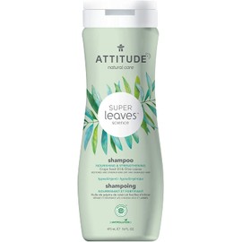 ATTITUDE Super Leaves, Hypoallergenic Nourishing & Strenghtening Shampoo, Grapeseed Oil & Olive Leaves, 16 Fl Oz